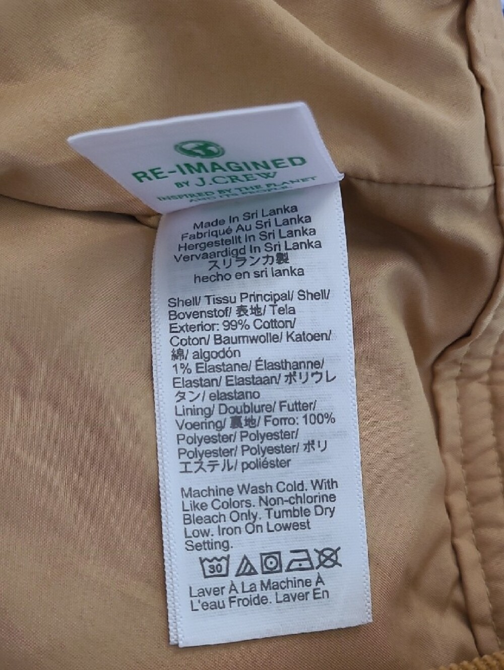 J. Crew Womens 18 Corduroy Mustard Brown Fall Mini Skirt with pockets - Picture 6 of 6